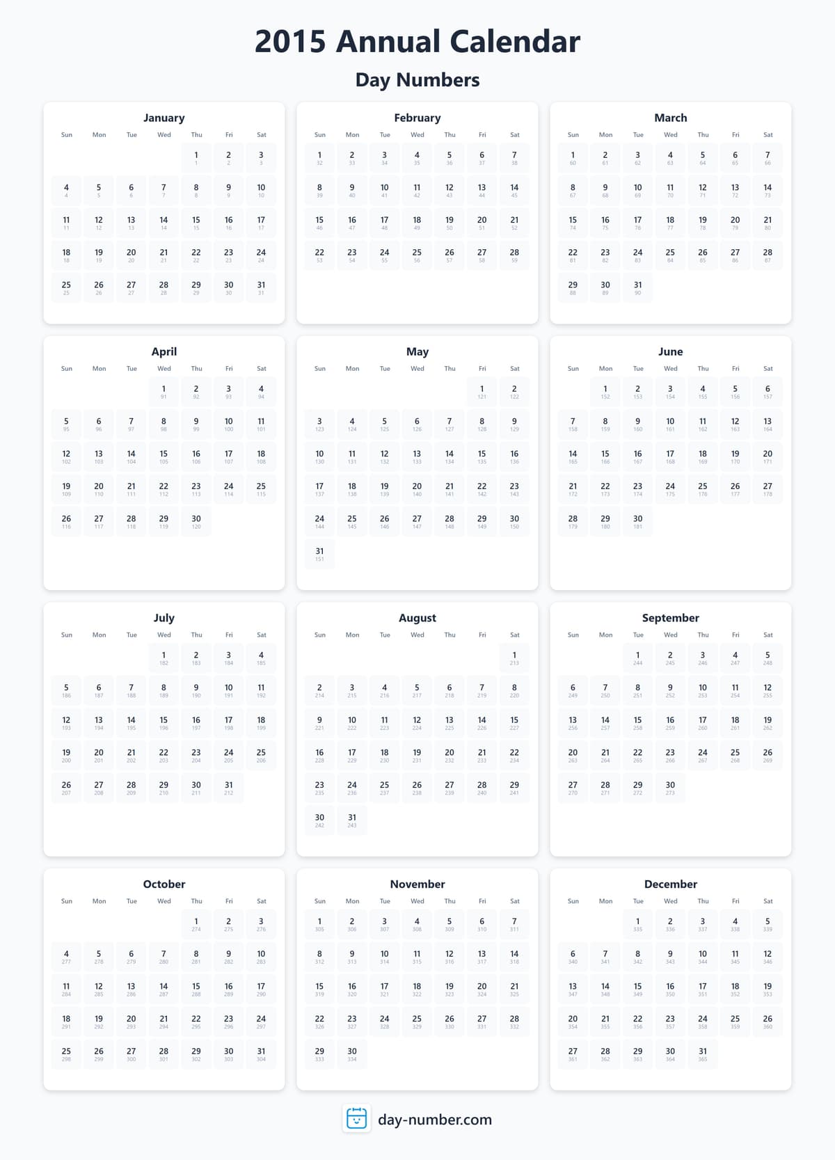 View 2015 complete day number calendar - Track yearly progress 2015-day-numbers-Calendar-en-bg-Dwhite-day-number