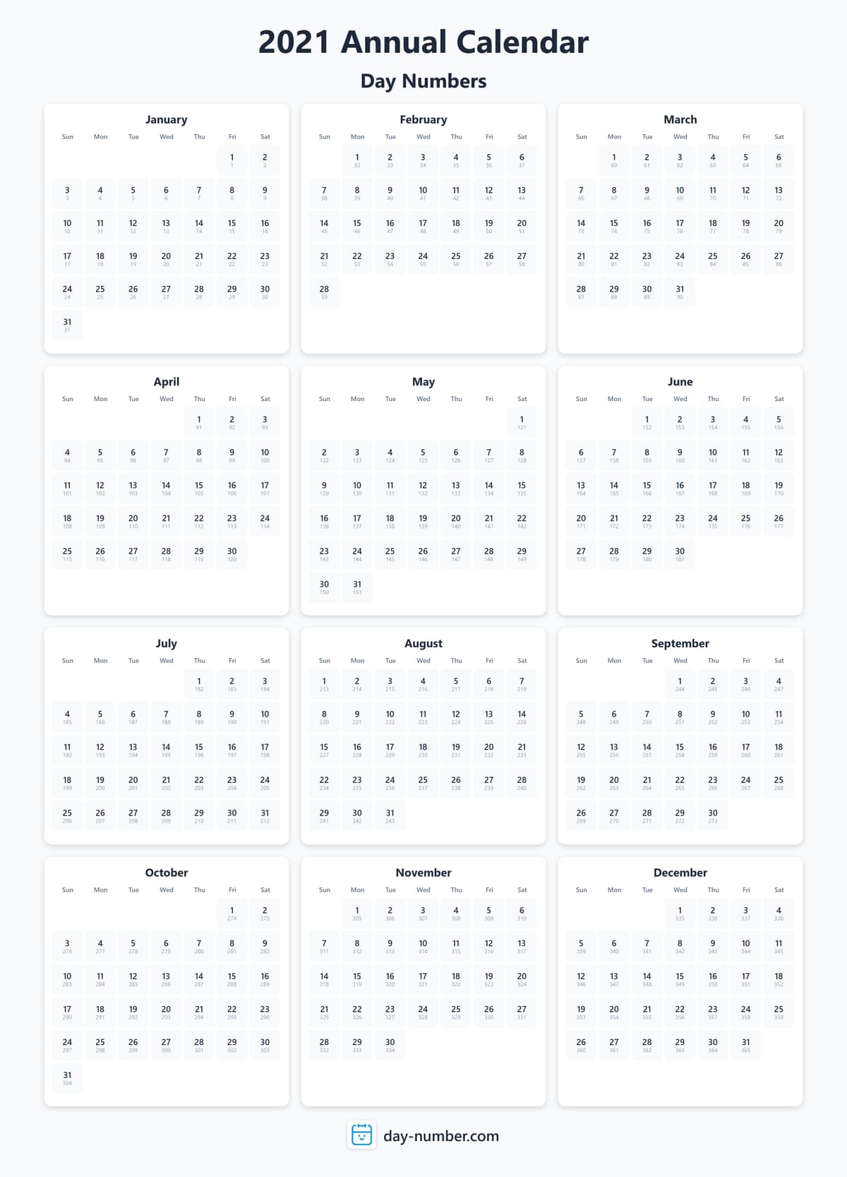 View 2021 complete day number calendar - Track yearly progress 2021-day-numbers-Calendar-en-bg-Dwhite-day-number