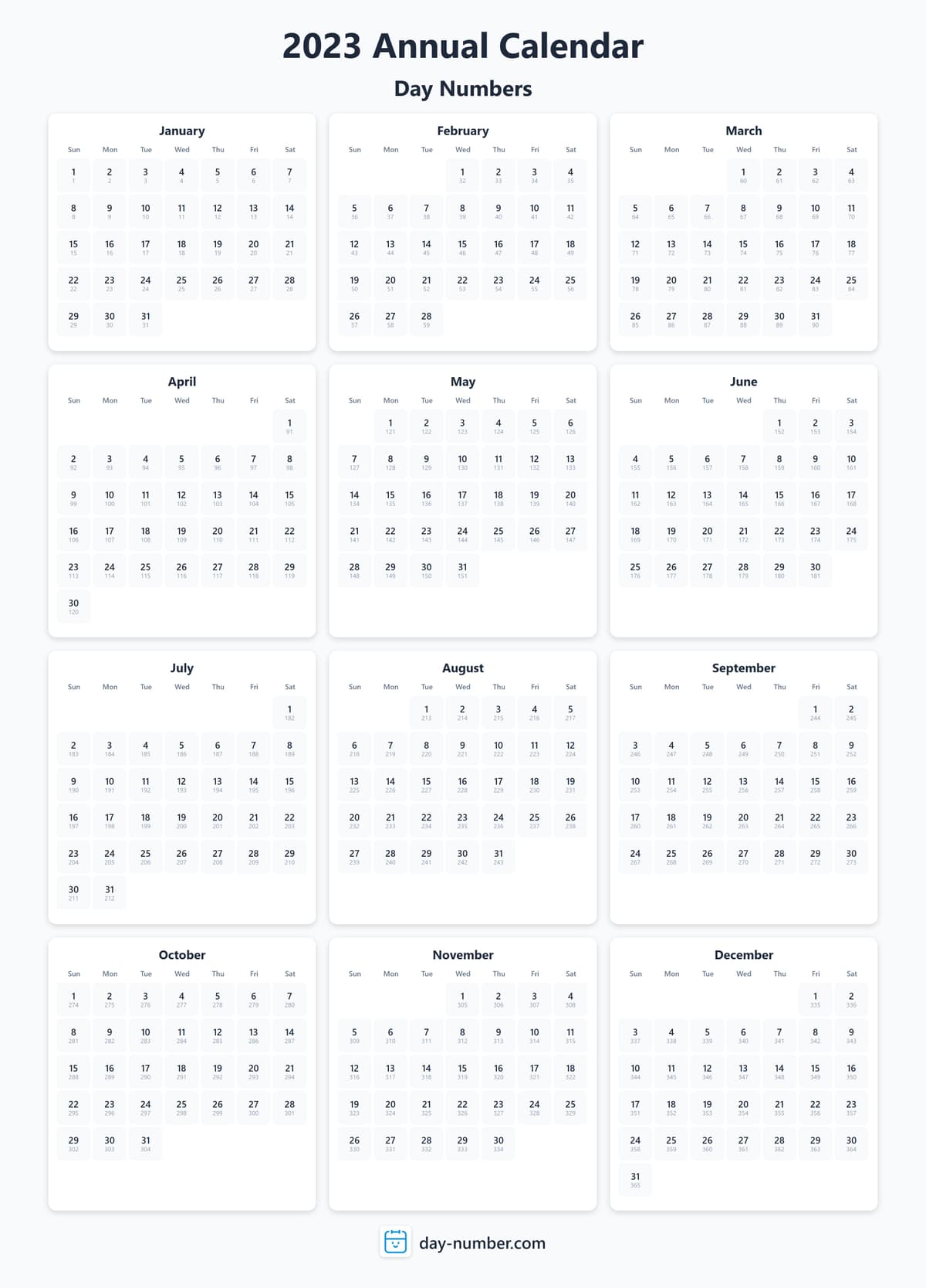 View 2023 complete day number calendar - Track yearly progress 2023-day-numbers-Calendar-en-bg-Dwhite-day-number